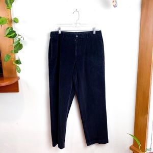 Brooks Brothers 346 Black Corduroy Straight Pants (34x30)